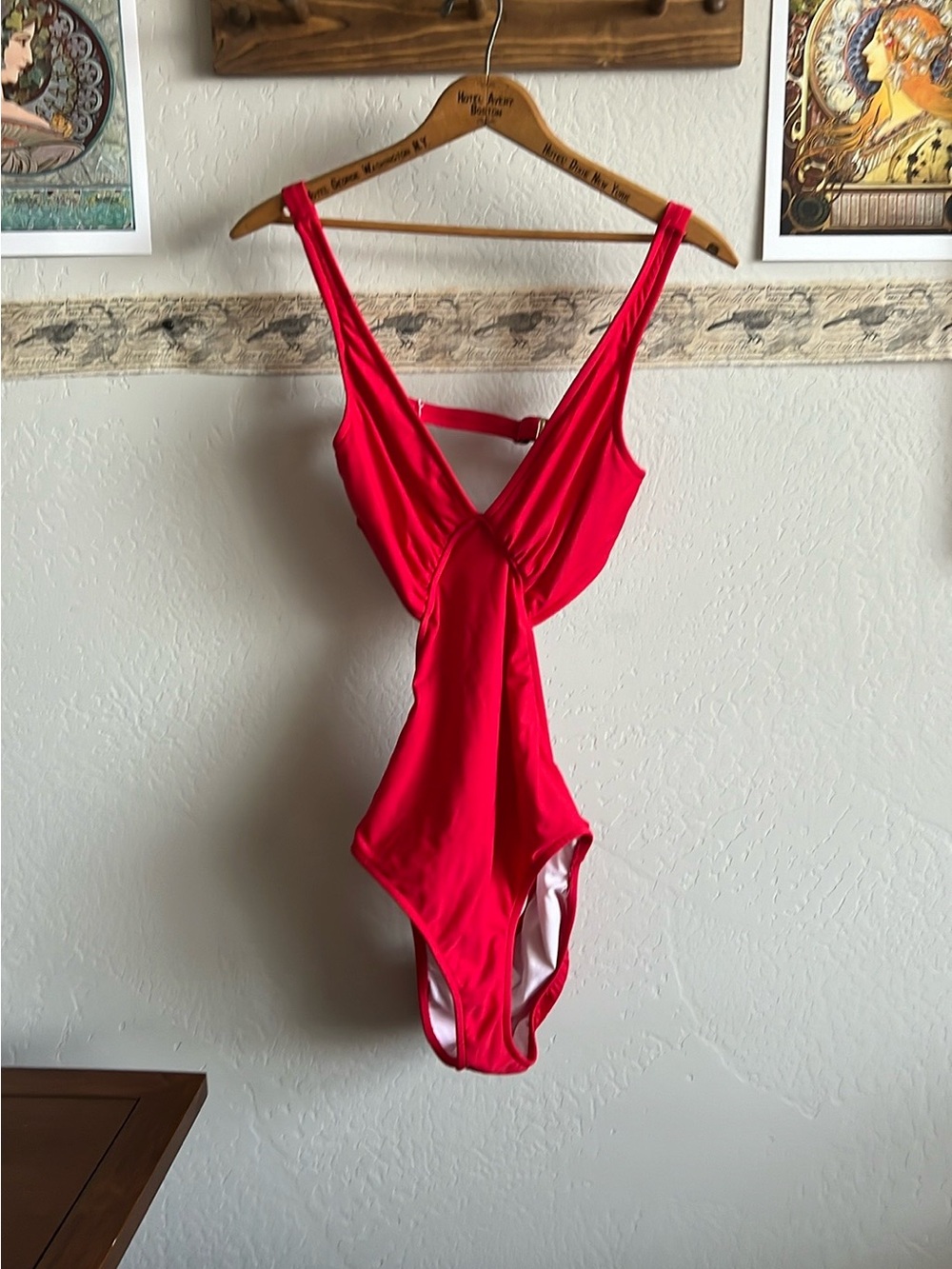 Red One-Piece cit out Front Swimsuit.excellent condition.